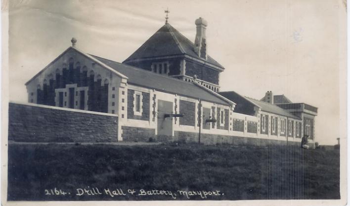 Postcard of Maryport Drill Hall - Click to go to next postcard - Northampton